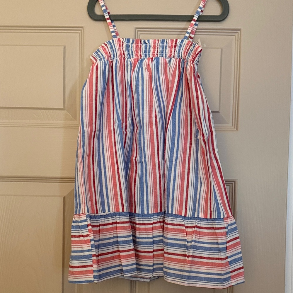 OshKosh B'gosh Red and Blue Striped Casual Dress